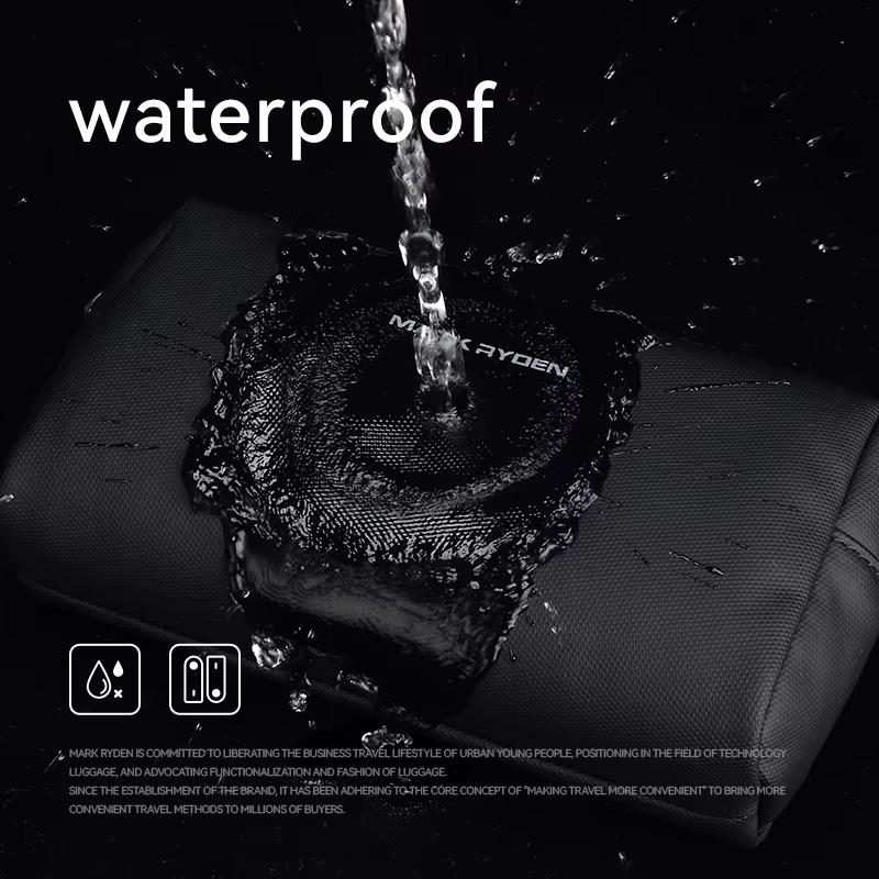 حقيبة تنظيم السفر مارك رايدن حقيبة صغيرة مقاومة للماء للاستخدام اليومي كحقيبة مستلزمات شخصية أو كلاتش