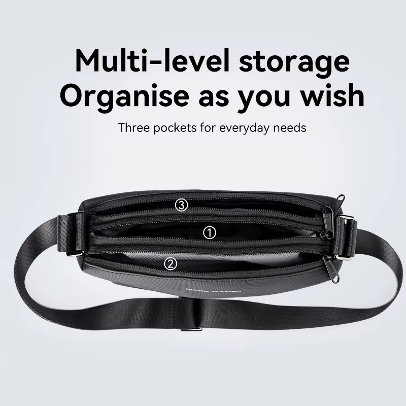 حقيبة الكتف الرجالية مارك رايدن حقيبة كروس بودي للاستخدام اليومي