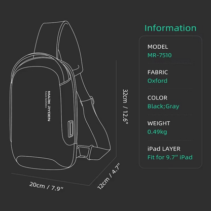 Mark Ryden MR7510 حقيبة كروس بودي عصرية – أنيقة، خفيفة الوزن، ومتعددة الاستخدامات